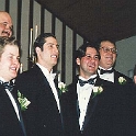 USA TX Dallas 1999MAR20 Wedding CHRISTNER PreWedding 007  Will (Groomsman), Mike Bateman (Usher), Mike (Groom), Aaron (Best Man), Spencer Van Ness (Usher) and Fitzy (Groomsman). : 1999, Americas, Christner - Mike & Rebekah, Dallas, Date, Events, March, Month, North America, Places, Texas, USA, Wedding, Year